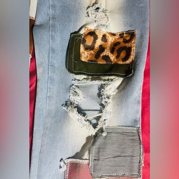 2 Item Bundle - Nike Bomber Jacket XL - Amiri Patchwork Jeans Sz 38 - Blue Grey - Picture 7 of 14